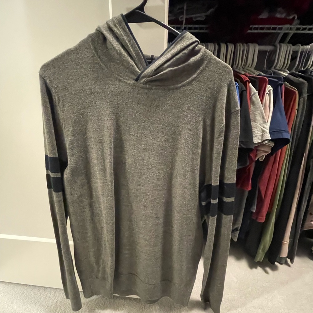 Mens Medium Hooded Banana Republic Organic Cotton Pullover